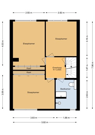 Floorplan - Beethovenlaan 14, 3752 WD Bunschoten-Spakenburg
